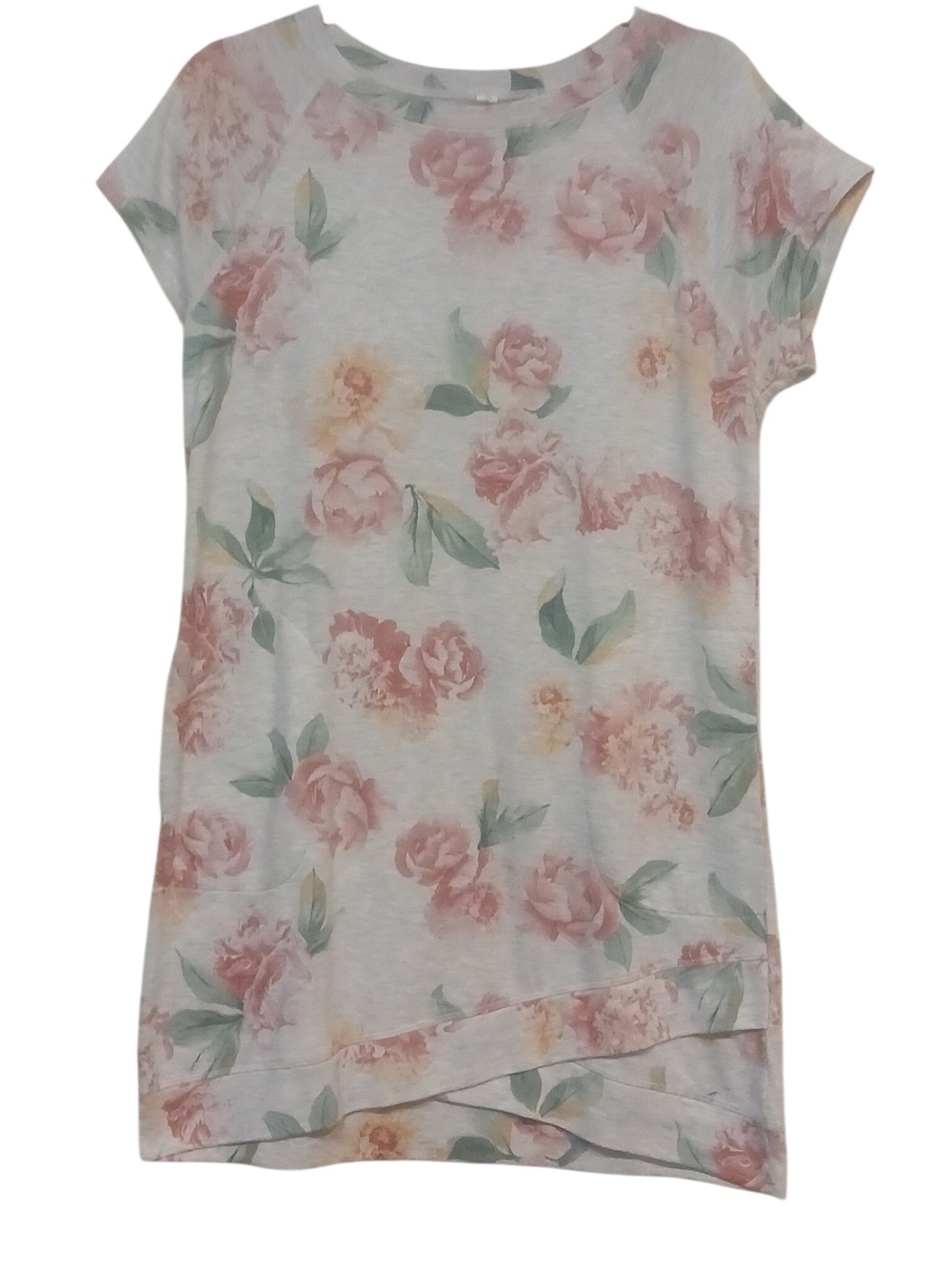 Ideology -Ladies Beach Cover Up, Asymmetrical Hem, Pockets, Short Sleeve, Size M - Picture 2 of 9